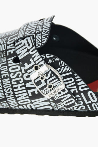 LOVE MOSCHINO Zweifarbige Sandalen BIRKI30 mit Logodruck