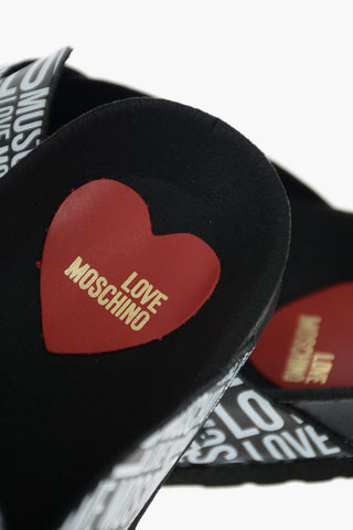 LOVE MOSCHINO Zweifarbige Sandalen BIRKI30 mit Logodruck