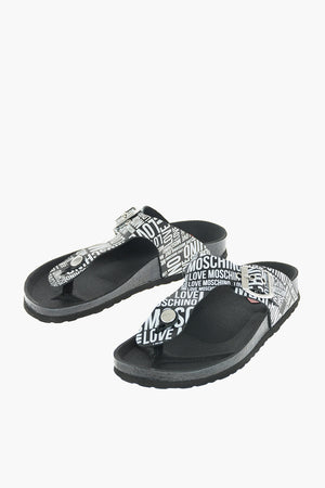 LOVE MOSCHINO Zweifarbige Zehentrenner BIRKI30 mit Logodruck