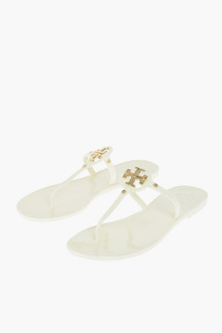Metal Logo Rubber Thong Slippers