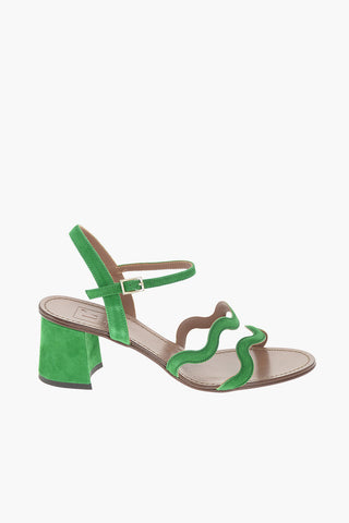 Sandali in Suede con Cinturino alla Caviglia 6cm