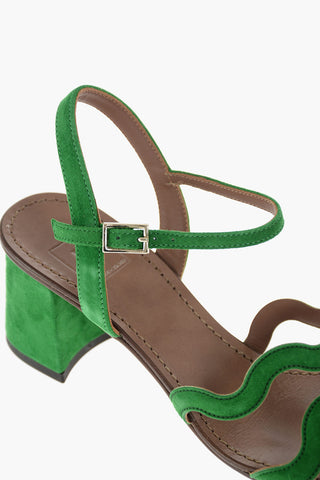Sandali in Suede con Cinturino alla Caviglia 6cm