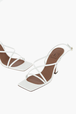 Sandali Slingback in Pelle con Tacco a Rocchetto 7cm