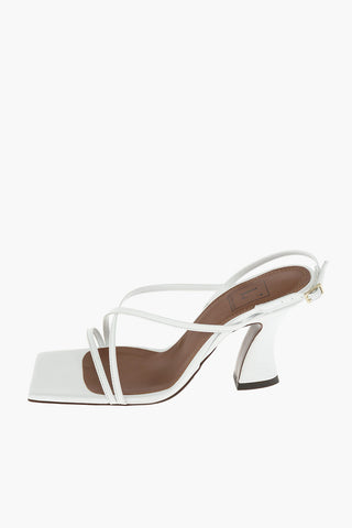 Sandali Slingback in Pelle con Tacco a Rocchetto 7cm