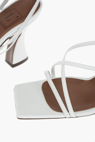 Sandali Slingback in Pelle con Tacco a Rocchetto 7cm