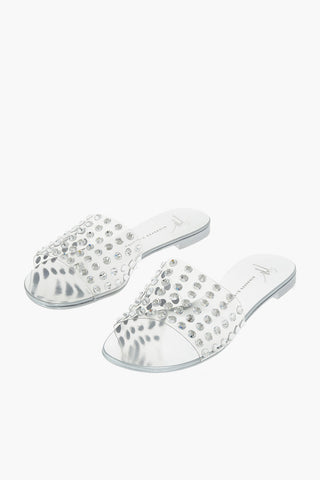 Slippers ROLL con Banda Trasparente con Strass