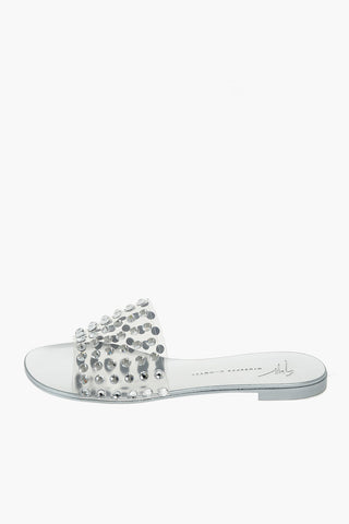 Slippers ROLL con Banda Trasparente con Strass