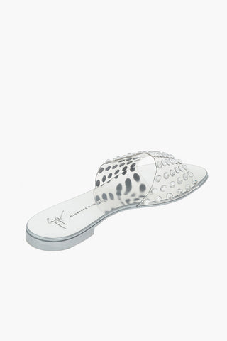 Slippers ROLL con Banda Trasparente con Strass