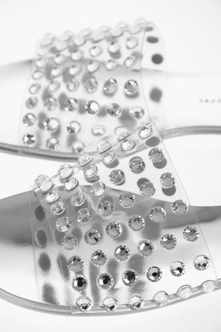 Slippers ROLL con Banda Trasparente con Strass