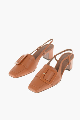 Squared Toe Slingbacks with Buckle 5cm