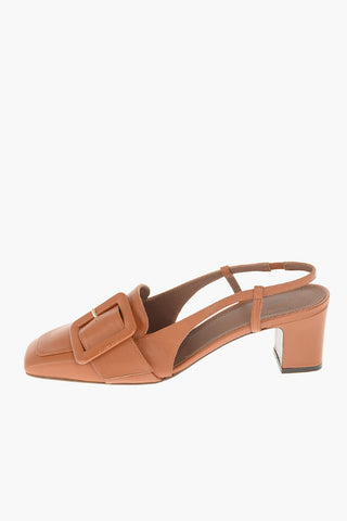 Squared Toe Slingbacks with Buckle 5cm