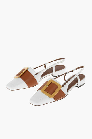 Squared Toe Slingbacks with Buckle 2cm