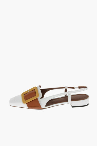 Squared Toe Slingbacks with Buckle 2cm