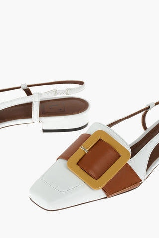 Squared Toe Slingbacks with Buckle 2cm