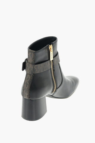 Stivaletti in Pelle ABIGAIL con Cinturino Monogram 6cm