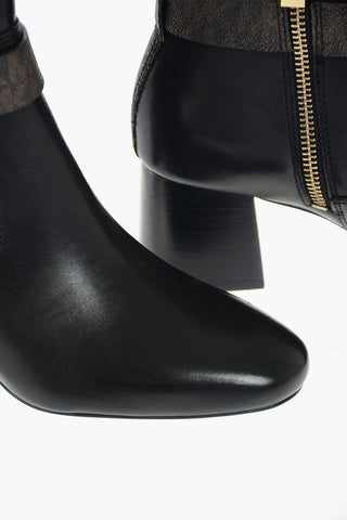 Stivaletti in Pelle ABIGAIL con Cinturino Monogram 6cm