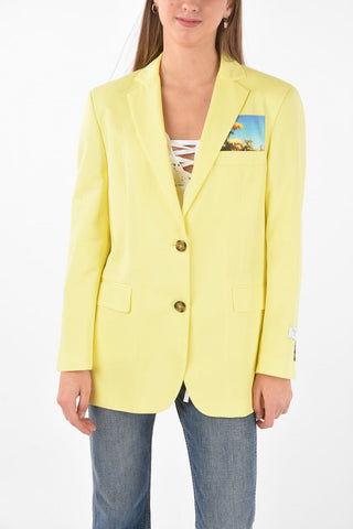 2 Button Blazer with  Breast-pocket and Patch