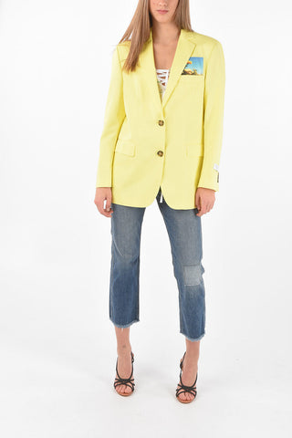 2 Button Blazer with  Breast-pocket and Patch