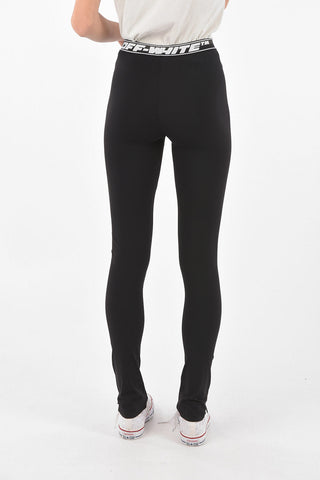 Leggings con Banda Elastica Logata e Zip alla Caviglia