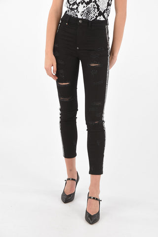 Jeans STRIPE a Vita Alta con Bande Logate