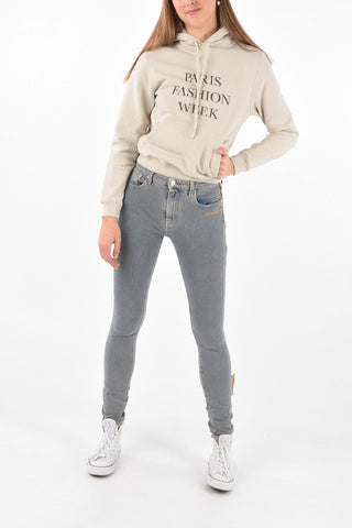 Felpa in Cotone PARIS FASHION WEEK con Cappuccio