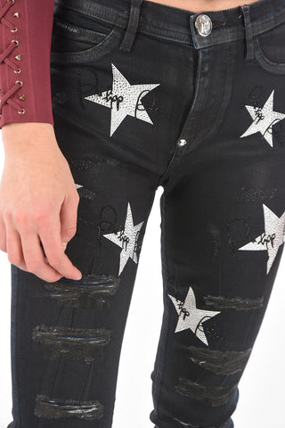 Printed TACSY Denims with Sequins