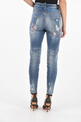 Graffiti Embellished SKINNY DAN Jeans