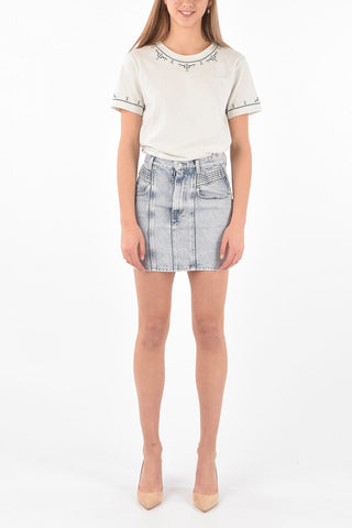 Denim HONDO Biker Miniskirt