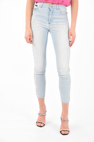 Light Wash IT MELTS Studded Denims