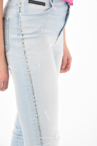 Light Wash IT MELTS Studded Denims