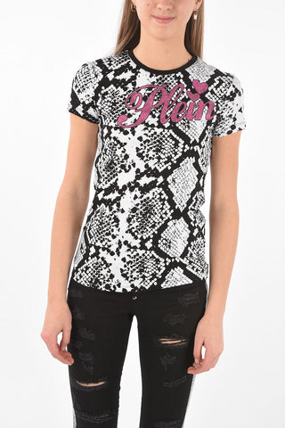 Crew Neck Python Printed T-Shirt
