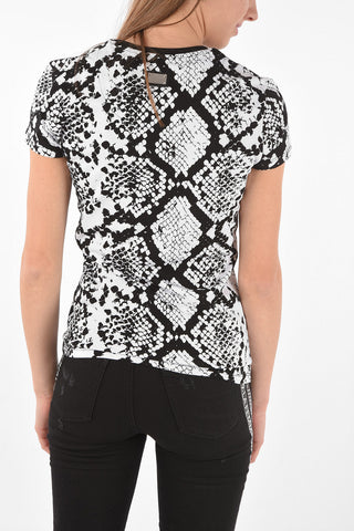 Crew Neck Python Printed T-Shirt