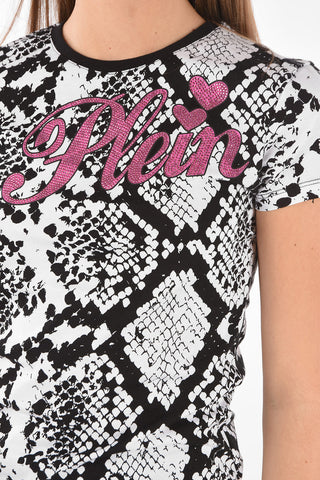 Crew Neck Python Printed T-Shirt