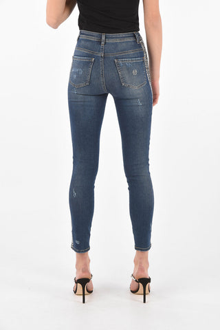 Jeans STRIPE a Vita Alta con Bande Logate