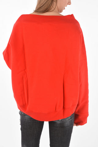 Boat Neck Sweatshirt with Print