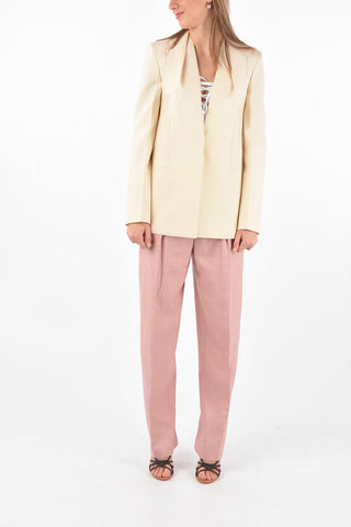 Single-breasted Hidden Fastening Blazer with Flush Pockets
