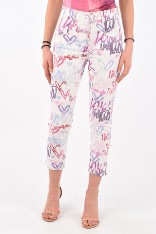 Pantaloni DILIANEBB in Denim Stampati