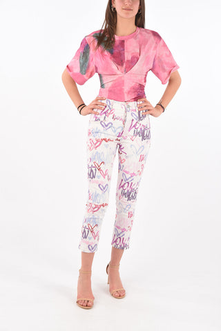 Pantaloni DILIANEBB in Denim Stampati