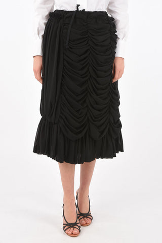 Gonna Midi con Design Drappeggiato