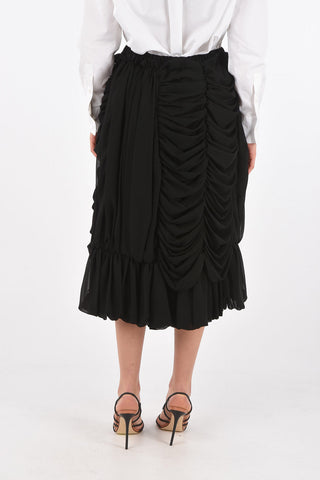 Gonna Midi con Design Drappeggiato