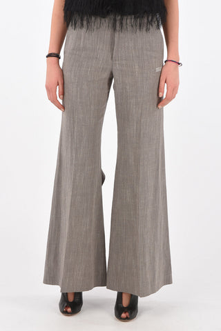 Draped Split Palazzo Pants