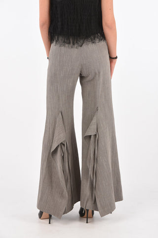 Draped Split Palazzo Pants