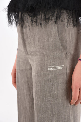Draped Split Palazzo Pants