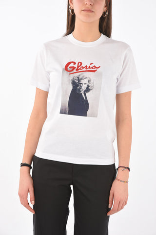 Printed GLORIA T-shirt with Sequined Embroidery