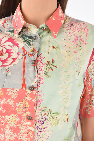 Floral Patterned Short-sleeved Shirt