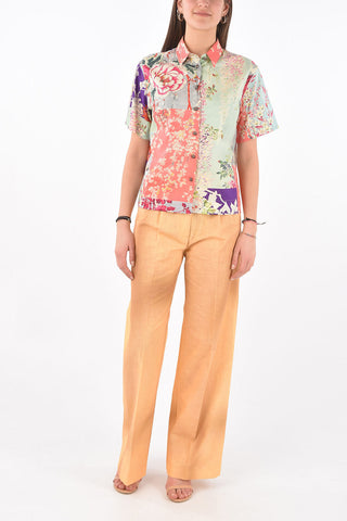 Floral Patterned Short-sleeved Shirt
