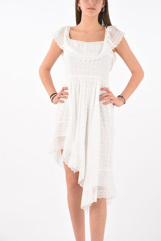 Cold-shoulder Asymmetric TIMORIA Sangallo Dress
