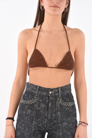 Wood beads Bra Top