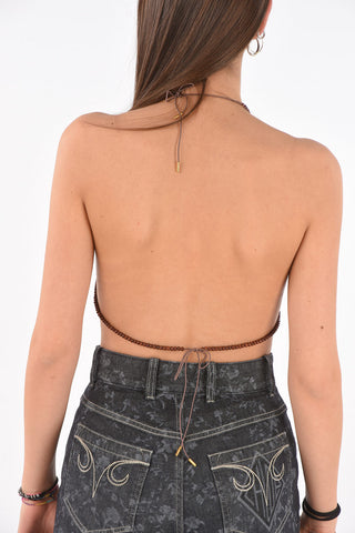 Wood beads Bra Top