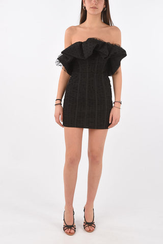Sleeveless Polka Dot Tulle Minidress